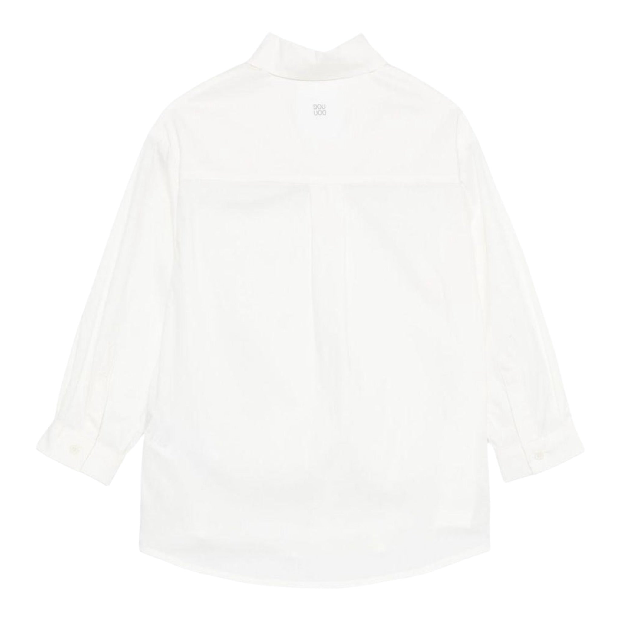 Dou Dou Camicie tinta unita con Logo Bianco per Bambina DX5P10 BIANCO DOU DOU 