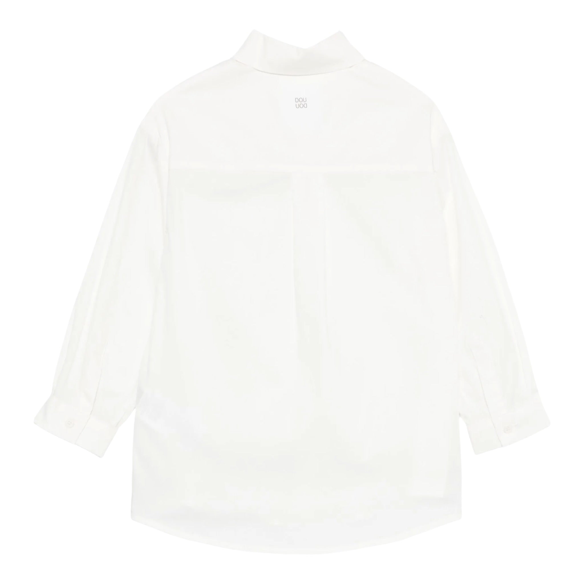 Dou Dou Camicie tinta unita con Logo Bianco per Bambina DX5P10X BIANCO DOU DOU 