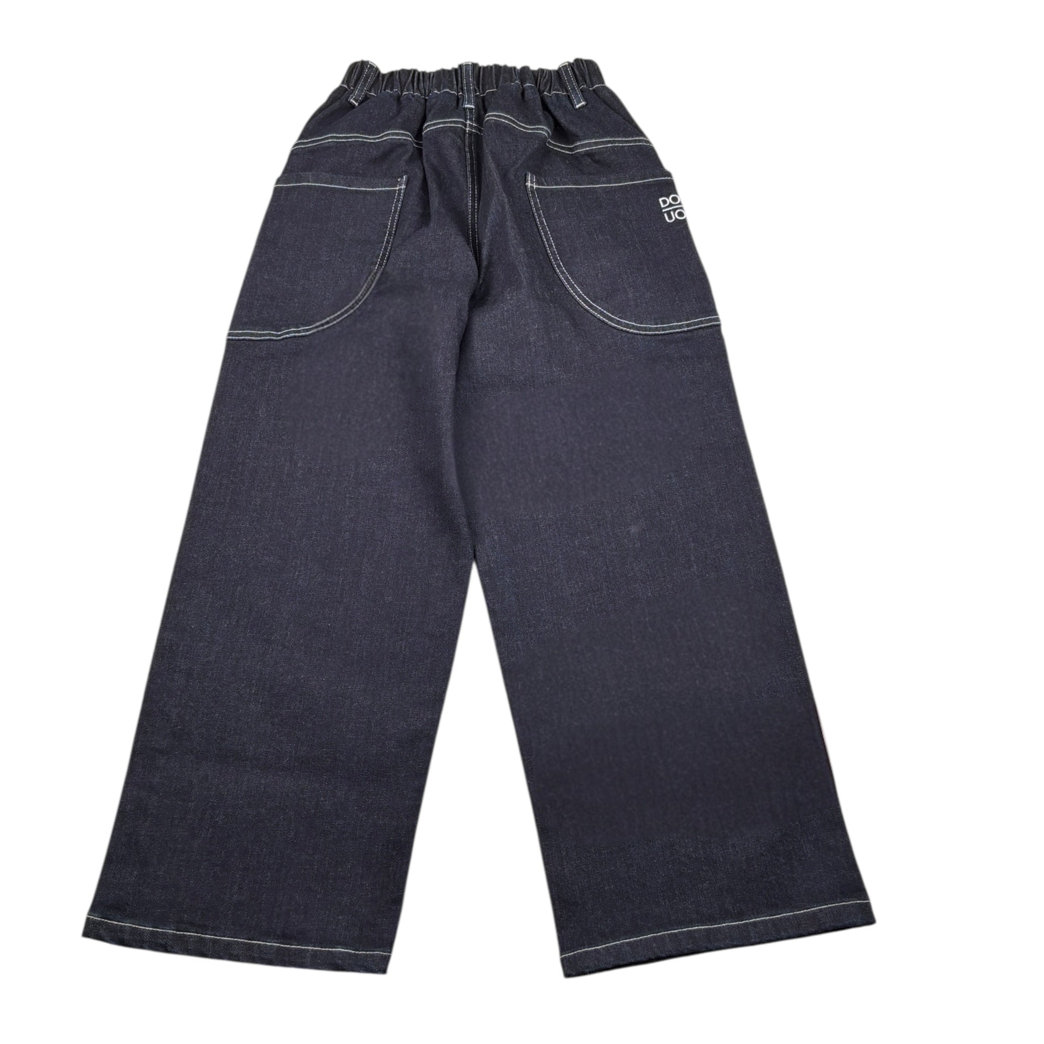 Dou Dou Jeans tinta unita Modello Palazzo Blu per Bambina DX6P30 BLU DOU DOU 