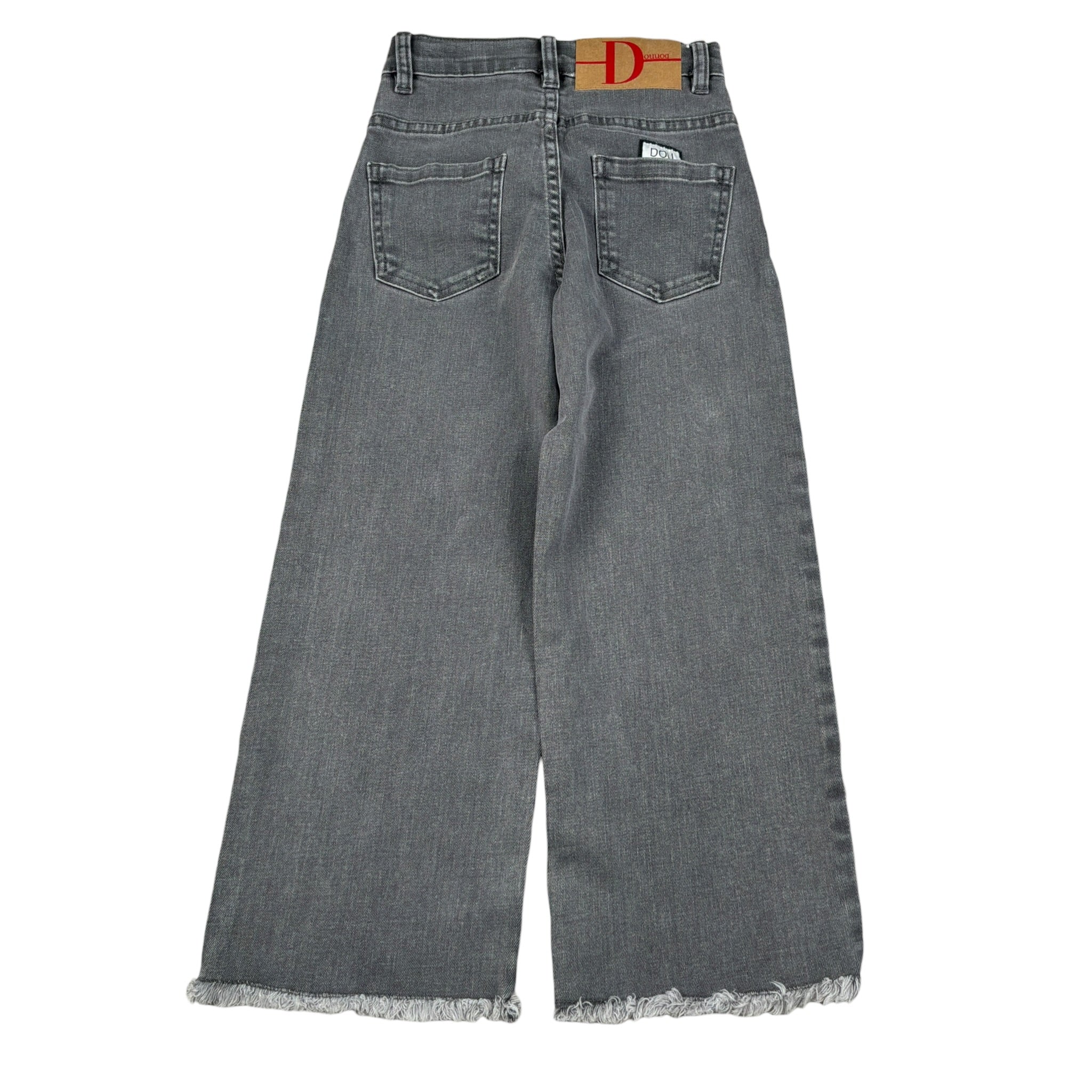 Dou Dou Jeans Modello A Palazzo tinta unita Grigio per Bambina DX6P50XX GRIGIO DOU DOU 