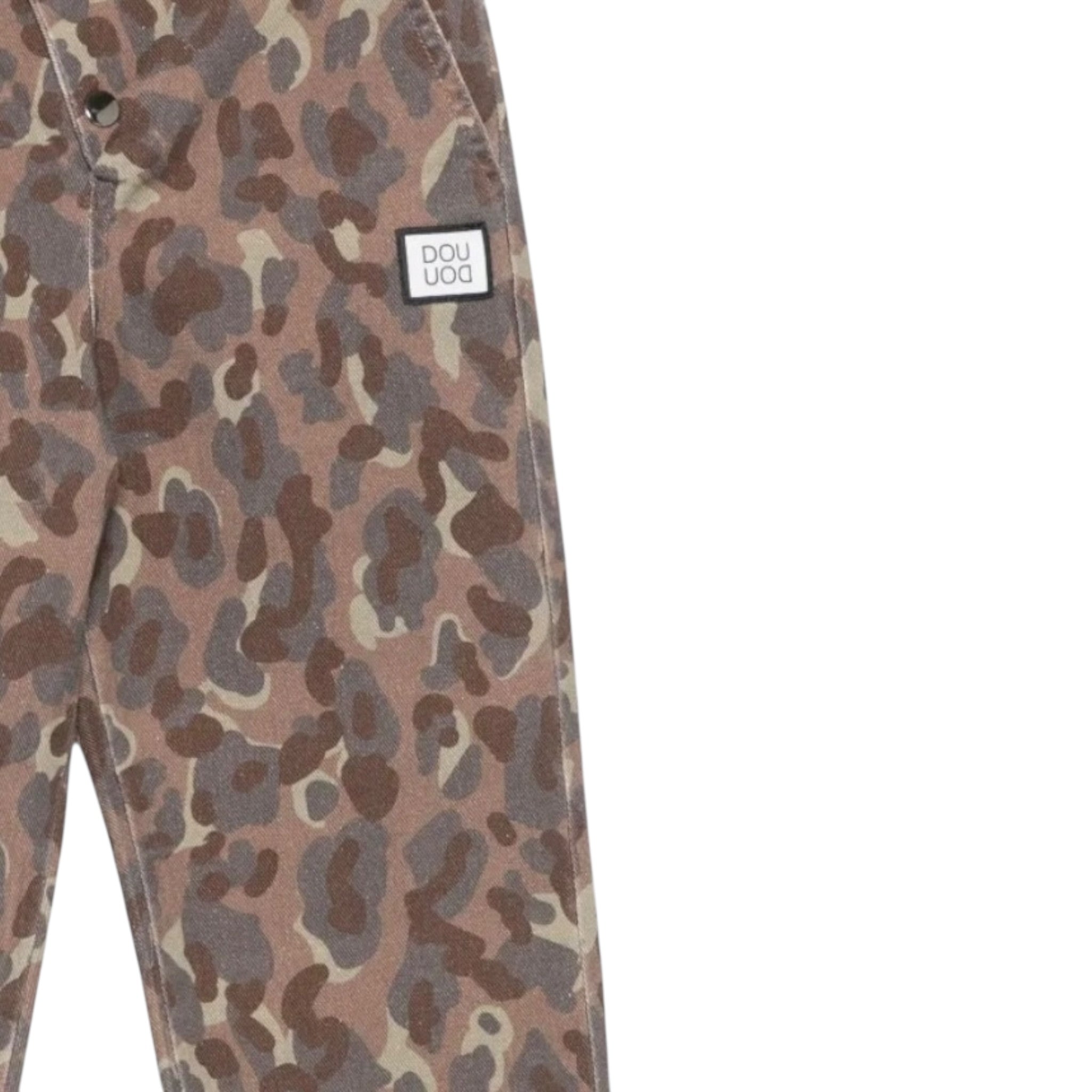 Dou Dou Pantalone Stampa Fantasia con Elastico In Vita Marrone per Bambina DX6Q70XX MARRONE DOU DOU 
