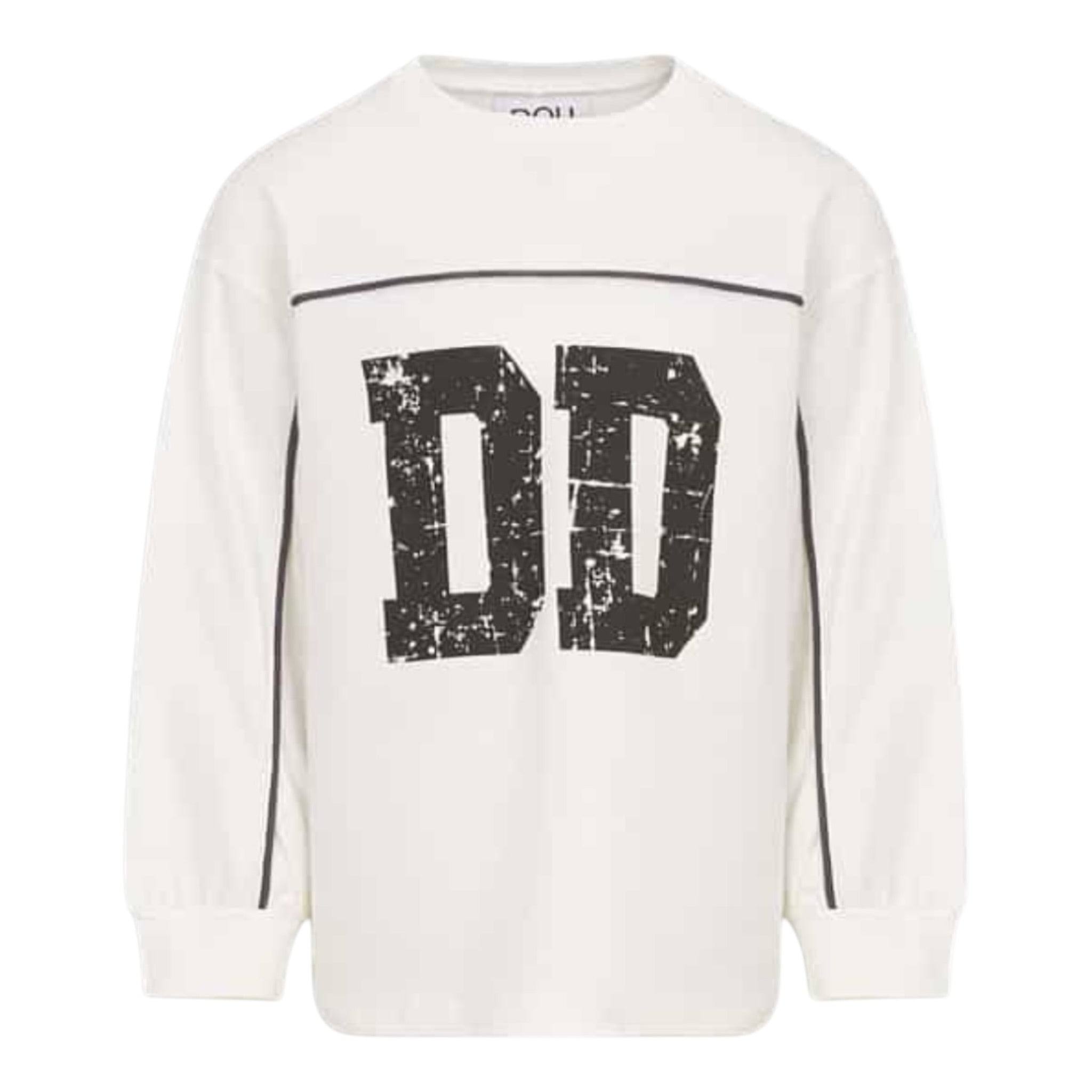Dou Dou Shirt tinta unita con Stampa Bianco per Bambina DX8P10 BIANCO DOU DOU 