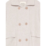 Dou Dou Cardigan tinta unita con Bottoni Beige per Bambina DX9A00W0222 BEIGE DOU DOU 