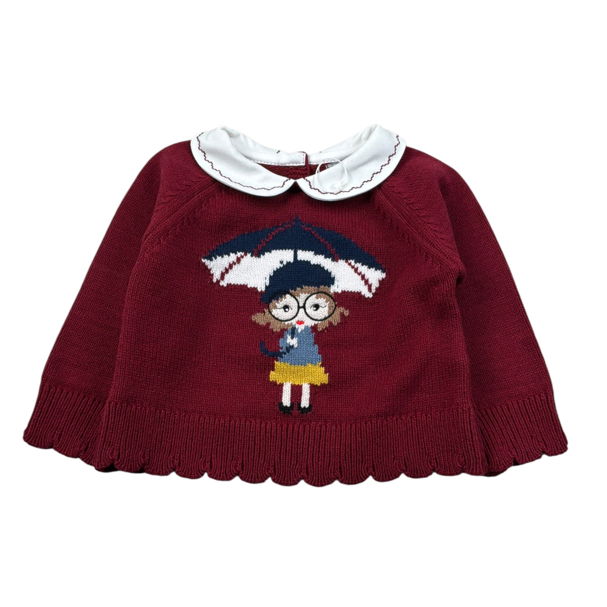 Dr.Kid Maglia Girocollo tinta unita Rosso per Neonata DK308 ROSSO DR.KID 