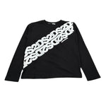 Dropseason2 Shirt Girocollo tinta unita con Stampa Nero per Bambino FW25J101 NERO DROPSEASON2 