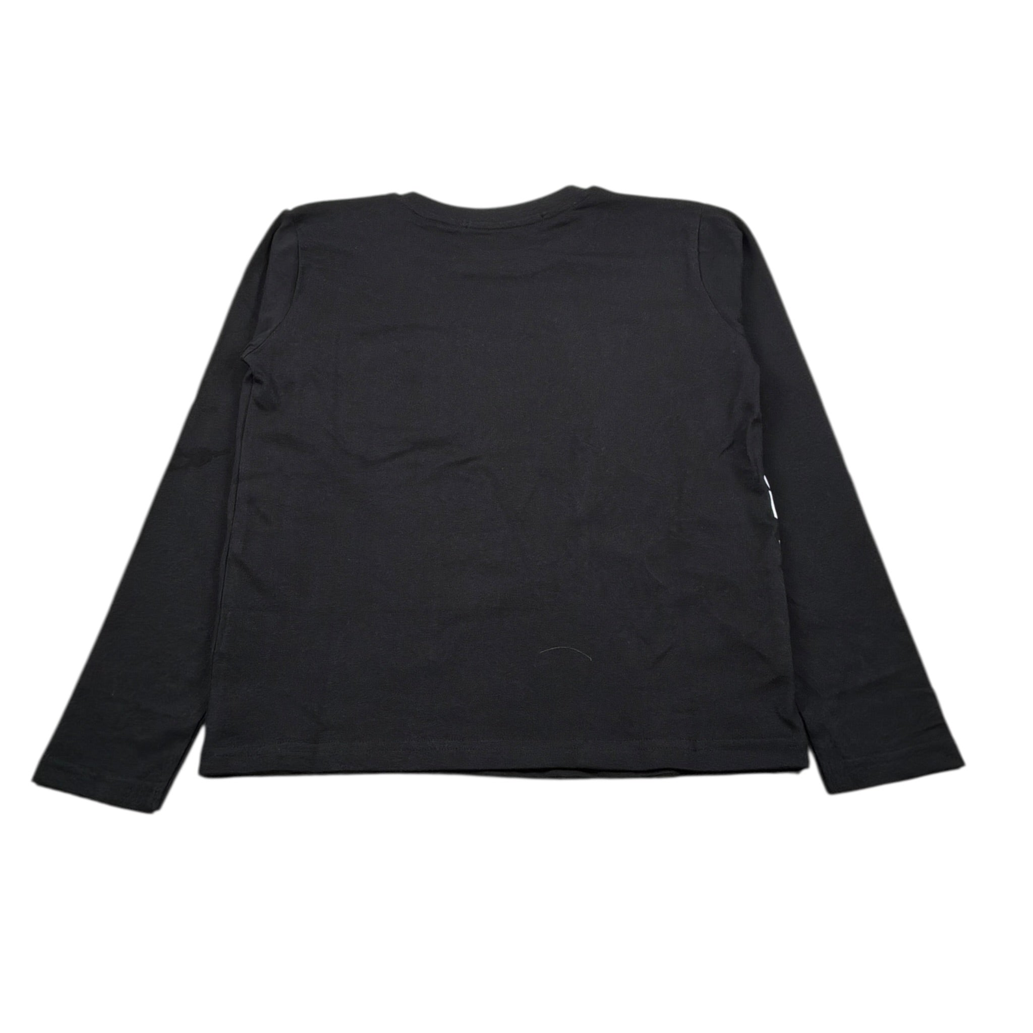 Dropseason2 Shirt Girocollo tinta unita con Stampa Nero per Bambino FW25J101 NERO DROPSEASON2 