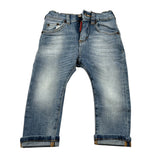 Dsquared2 Jeans tinta unita con Girovita Regolabile Azzurro per Neonato DQ01TC AZZURRO DSQUARED2 