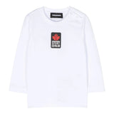 Dsquared2 Shirt tinta unita con Logo Bianco per Neonato DQ1879 BIANCO DSQUARED2 