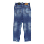 Dsquared2 Jeans tinta unita con Strappi Blu per Bambino DQ2241XX BLU DSQUARED2 