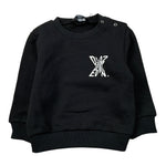 Dsquared2 Felpa tinta unita con Logo Nero per Neonato DQ2546 NERO DSQUARED2 