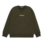 Dsquared2 Felpa Chiusa Girocollo tinta unita con Logo Verde per Bambino DQ2739XXX VERDE DSQUARED2 