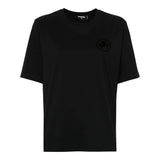 Dsquared2 T-Shirt Girocollo tinta unita con Logo Nero per Bambino DQ2988X NERO DSQUARED2 