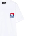 Dsquared2 T-Shirt Girocollo tinta unita con Logo Bianco per Bambino DQ2992 BIANCO DSQUARED2 