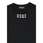 Dsquared2 T-Shirt Girocollo tinta unita con Logo Nero per Bambino DQ2997 NERO DSQUARED2 