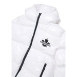 Dsquared2 Giubbino tinta unita con Zip E Cappuccio Bianco per Bambino DQ3042 BIANCO DSQUARED2 