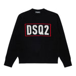 Dsquared2 Maglia Girocollo tinta unita Cn Stampa Nero per Bambino DQ3071 NERO DSQUARED2 