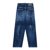 Dsquared2 Jeans tinta unita con Fantasia Blu per Bambino DQ3082 BLU DSQUARED2 