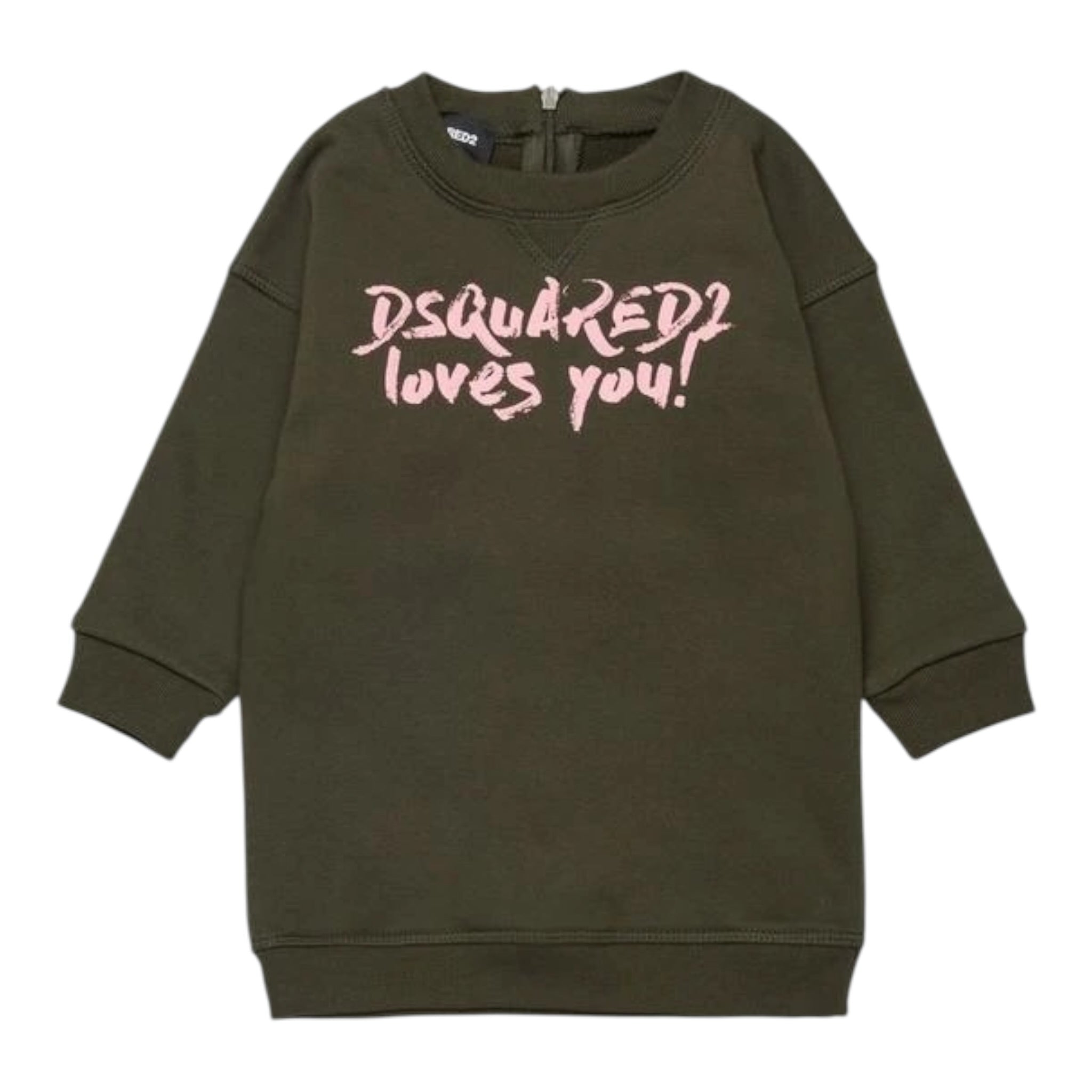 Dsquared2 Abito tinta unita Modello Felpe Verde per Neonata DQ3091 VERDE DSQUARED2 