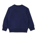 Dsquared2 Felpa Chiusa Girocollo tinta unita con Logo Blu per Bambino DQ3099J BLU DSQUARED2 