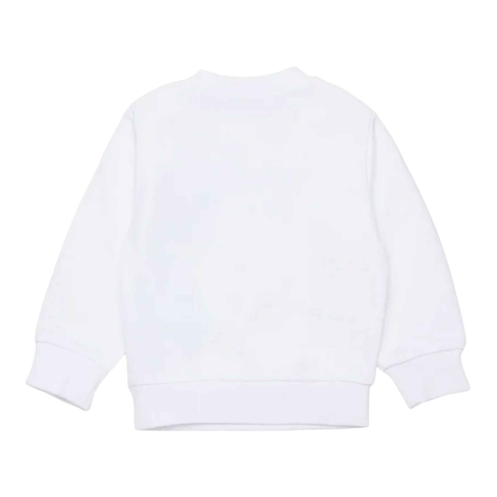 Dsquared2 Felpa Girocollo tinta unita con Stampa Bianco per Neonato DQ3100 BIANCO DSQUARED2 