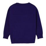 Dsquared2 Maglia Girocollo tinta unita con Ricamo Blu per Neonato DQ3109 BLU DSQUARED2 