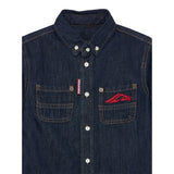 Dsquared2 Camicia Manica Lunga In Denim tinta unita Blu per Bambino DQ3139 BLU DSQUARED2 