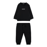 Dsquared2 Completo 2Pz Felpa-Pantalone tinta unita Nero per Bambino DQ3146 NERO DSQUARED2 