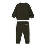 Dsquared2 Completo 2Pz Felpa-Pantalone tinta unita Verde per Neonato DQ3146N VERDE DSQUARED2 