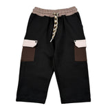 Duepuntozero Pantalone tinta unita con Tasche In Contrasto Nero per Neonato PTBTASC NERO DUEPUNTOZERO 