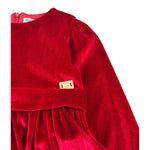 Ebita Abito Manica Lunga tinta unita con Fascia Rosso per Neonata 243293N ROSSO EBITA 