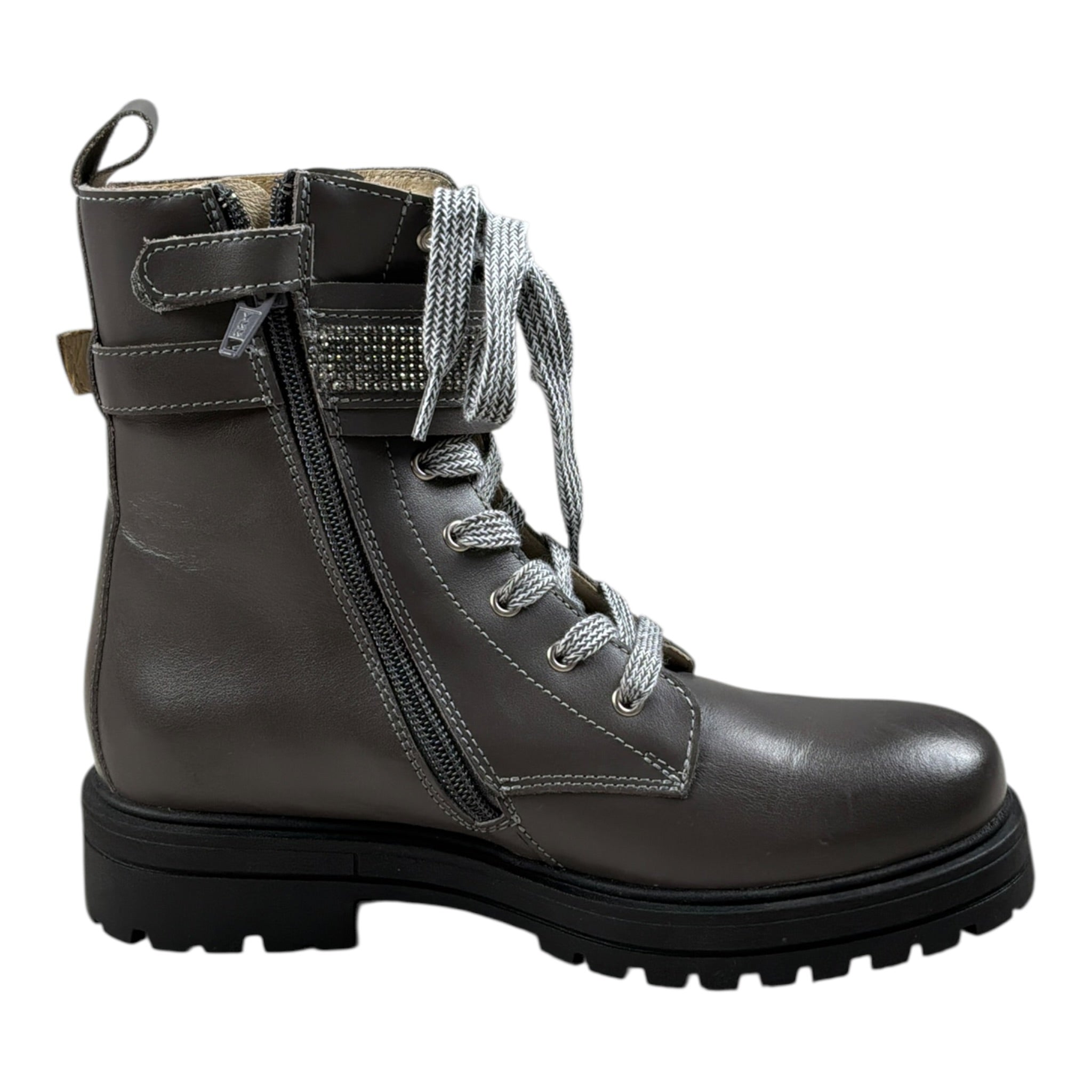 Eleventy Stivale Modello Basso tinta unita con Lacci Grigio per Bambina EV0A28 GRIGIO ELEVENTY 