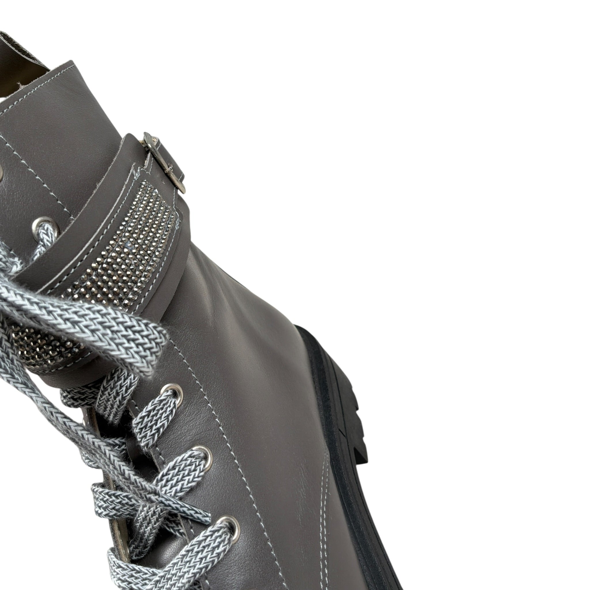 Eleventy Stivale Modello Basso tinta unita con Lacci Grigio per Bambina EV0A28 GRIGIO ELEVENTY 