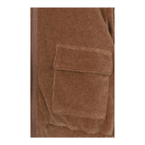 Eleventy Felpa In Camoscio tinta unita con Zip Marrone per Bambina EX4A20 MARRONE ELEVENTY 