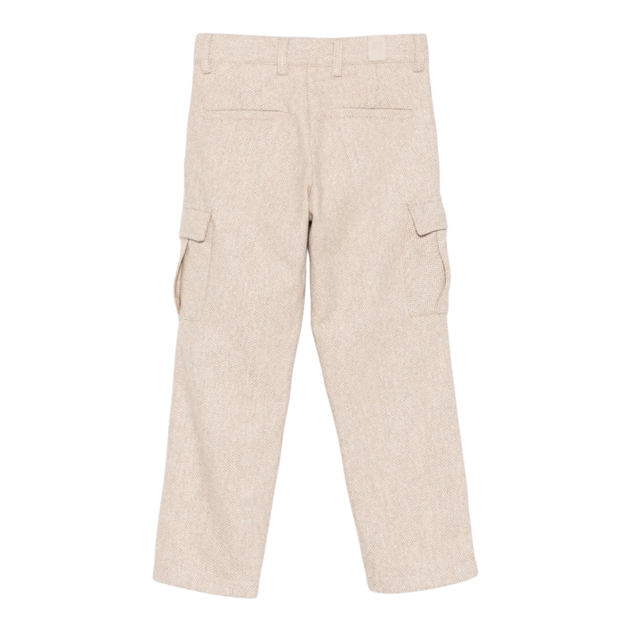 Eleventy Pantalone tinta unita con Microfantasia Beige per Bambino EX6P40I0285 BEIGE ELEVENTY 