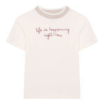 Eleventy T-Shirt Bicolore con Stampa Panna per Bambino EX8P31XX PANNA ELEVENTY 