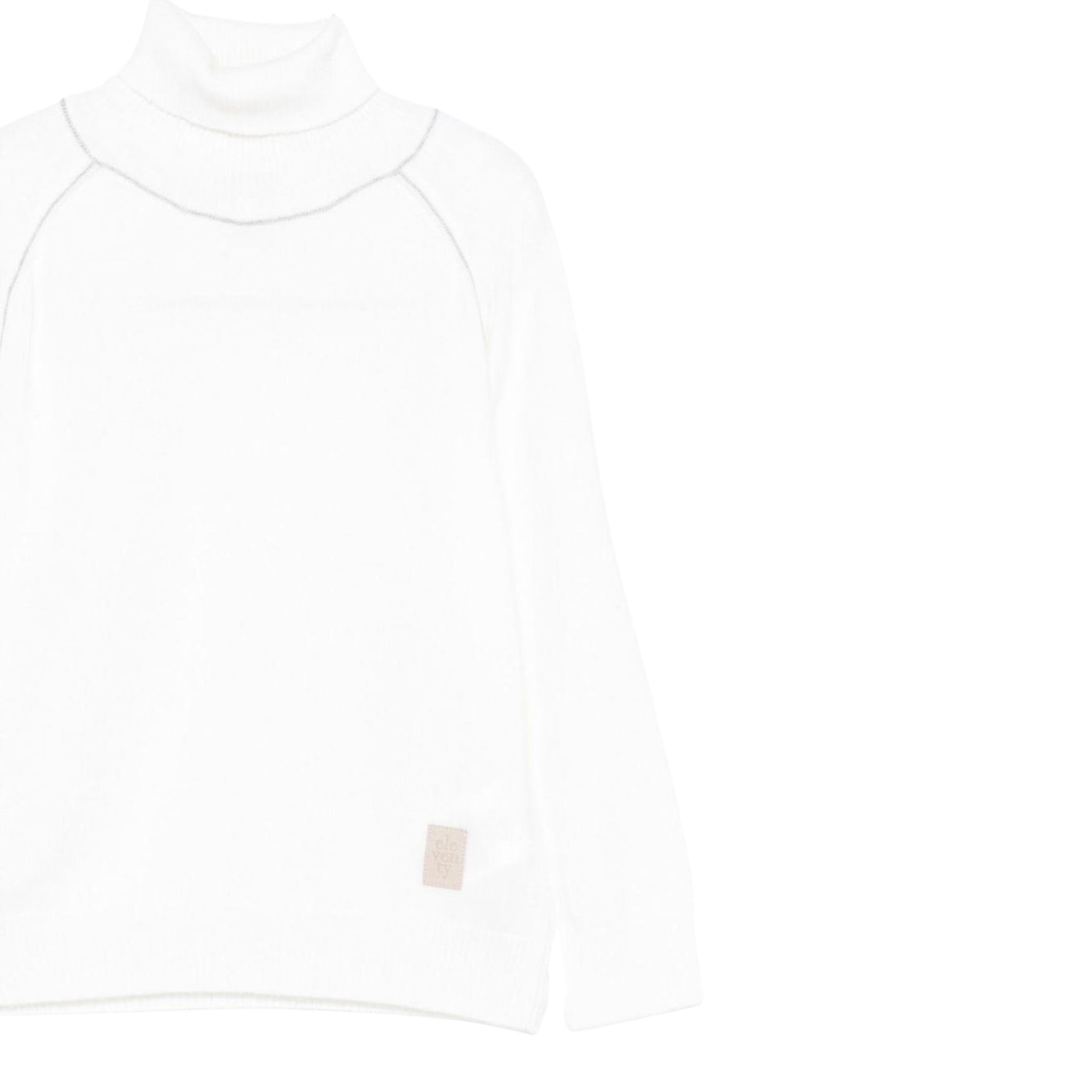 Eleventy Maglia Collo Alto tinta unita Bianco per Bambino EX9P70XX BIANCO ELEVENTY 