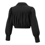 Elisabetta Franchi Camicia tinta unita con Logo Nero per Bambina EFA256 NERO ELISABETTA FRANCHI 
