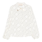Elisabetta Franchi Camicia Manica Lunga tinta unita con Stampe Panna per Bambina EFCA267 PANNA ELISABETTA FRANCHI 