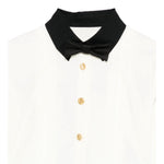 Elisabetta Franchi Camicia tinta unita con Colletto In Contrasto Bianco per Bambina EFCA272 BIANCO ELISABETTA FRANCHI 