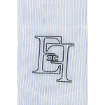 Elisabetta Franchi Camicia tinta unita con Fantasia A Righe Azzurro per Bambina EFCA273 AZZURRO ELISABETTA FRANCHI 
