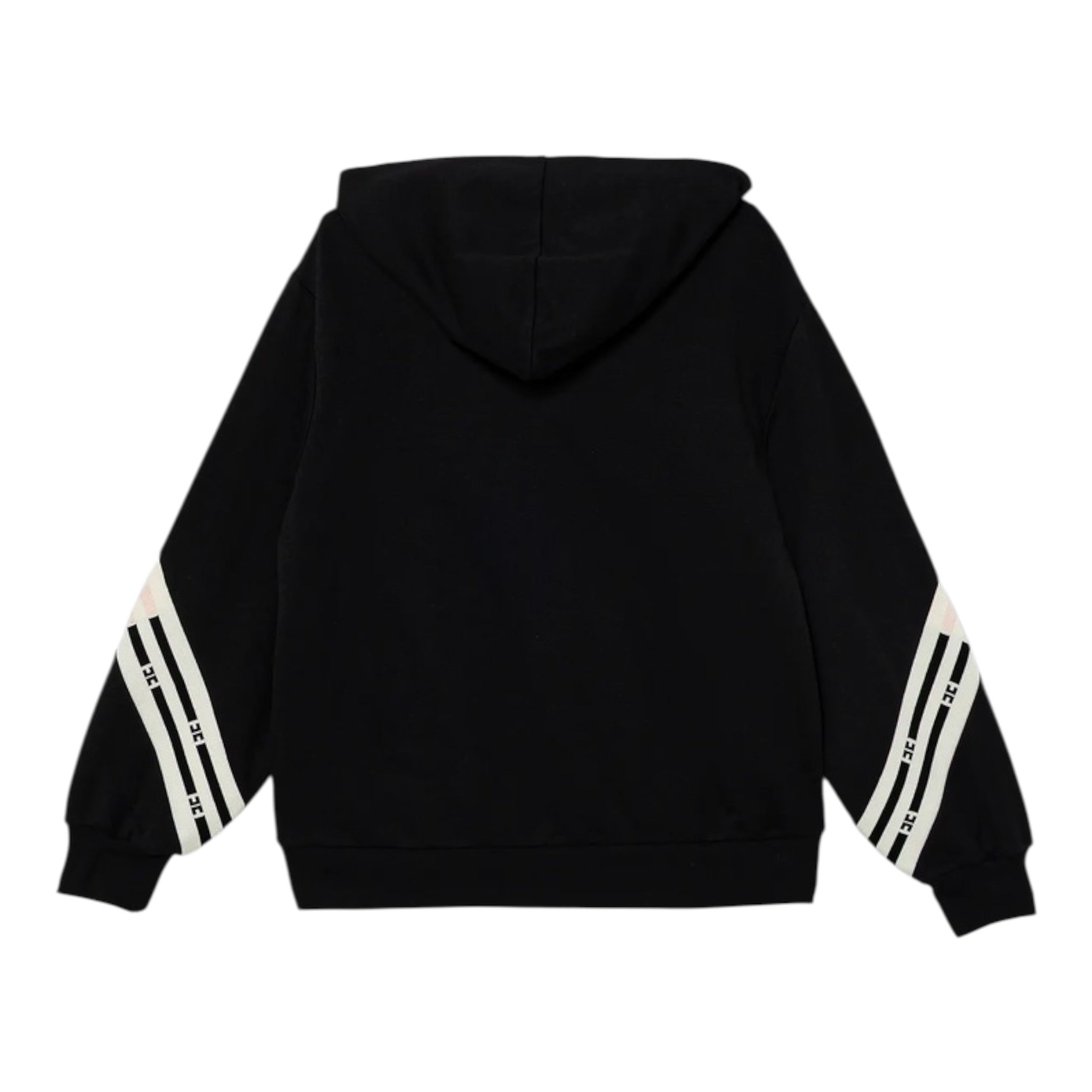 Elisabetta Franchi Felpa con Mezza Zip E Cappuccio tinta unita Nero per Bambina EFFE154 NERO ELISABETTA FRANCHI 