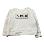 Elisabetta Franchi Felpa Chiusa Girocollo tinta unita con Logo Panna per Bambina EFFE88 PANNA ELISABETTA FRANCHI 