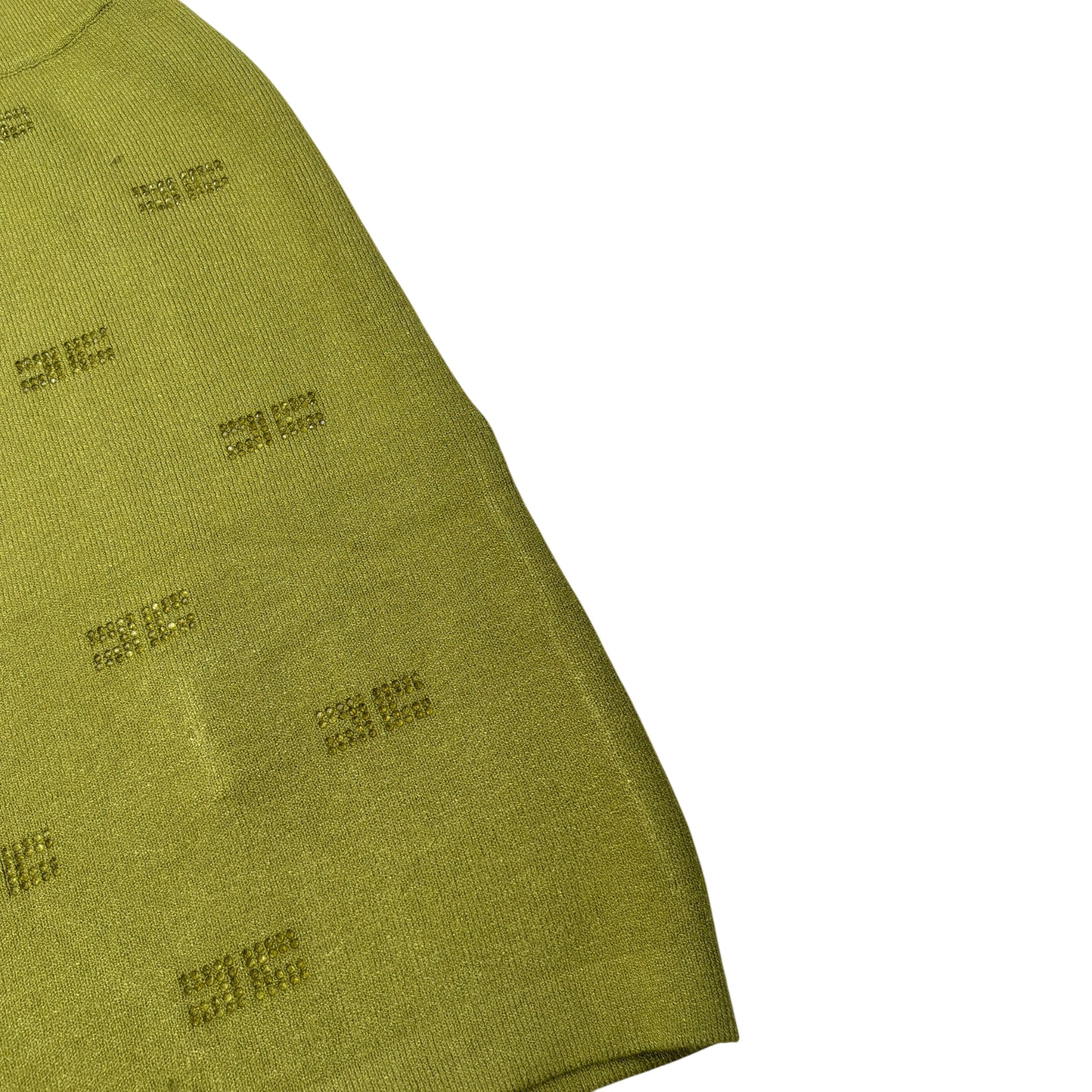 Elisabetta Franchi Gonna tinta unita con Brillantini Verde per Bambina EFGO194 VERDE ELISABETTA FRANCHI 