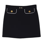Elisabetta Franchi Gonna Tinta Uniita con Logo Nero per Bambina EFGO197 NERO ELISABETTA FRANCHI 