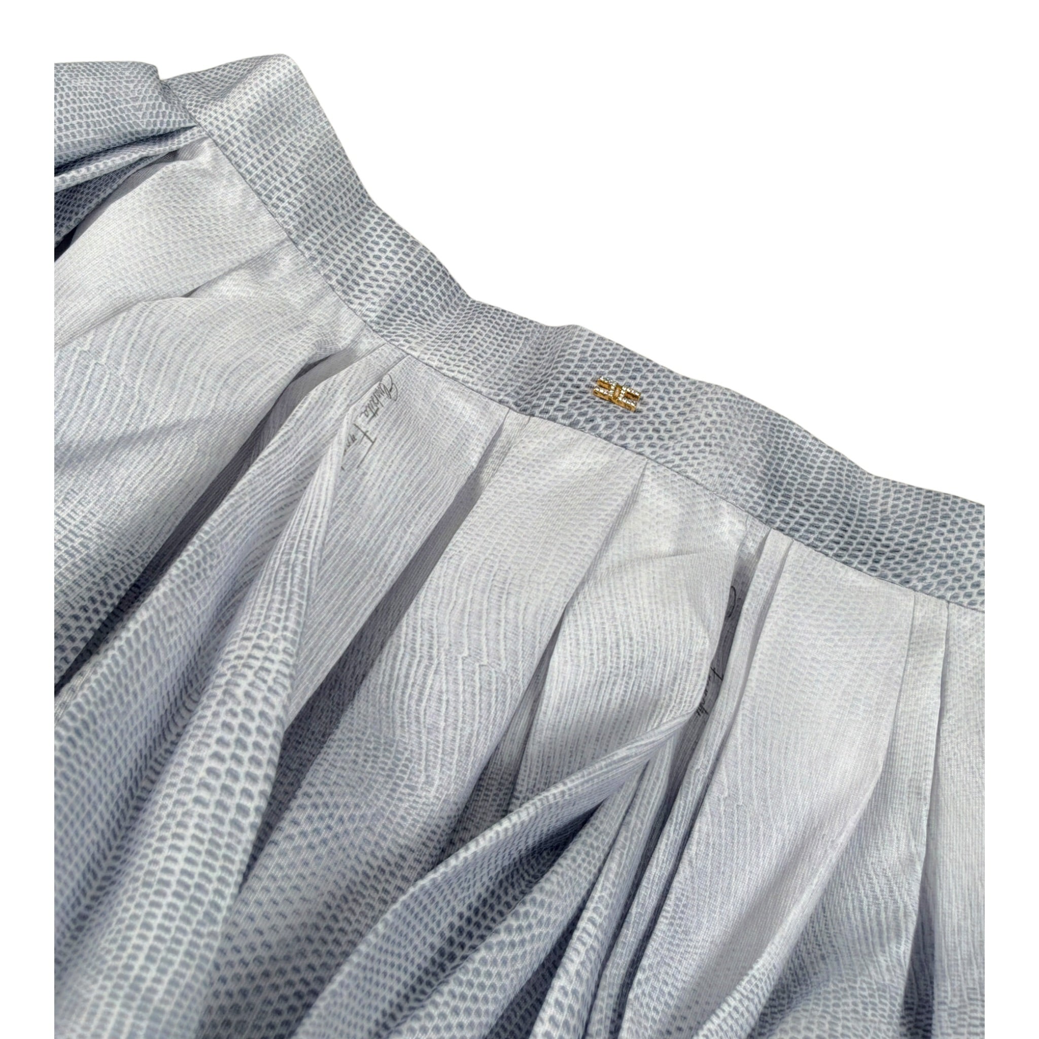 Elisabetta Franchi Gonna tinta unita con Logo Blu per Bambina EFGO199 BLU ELISABETTA FRANCHI 
