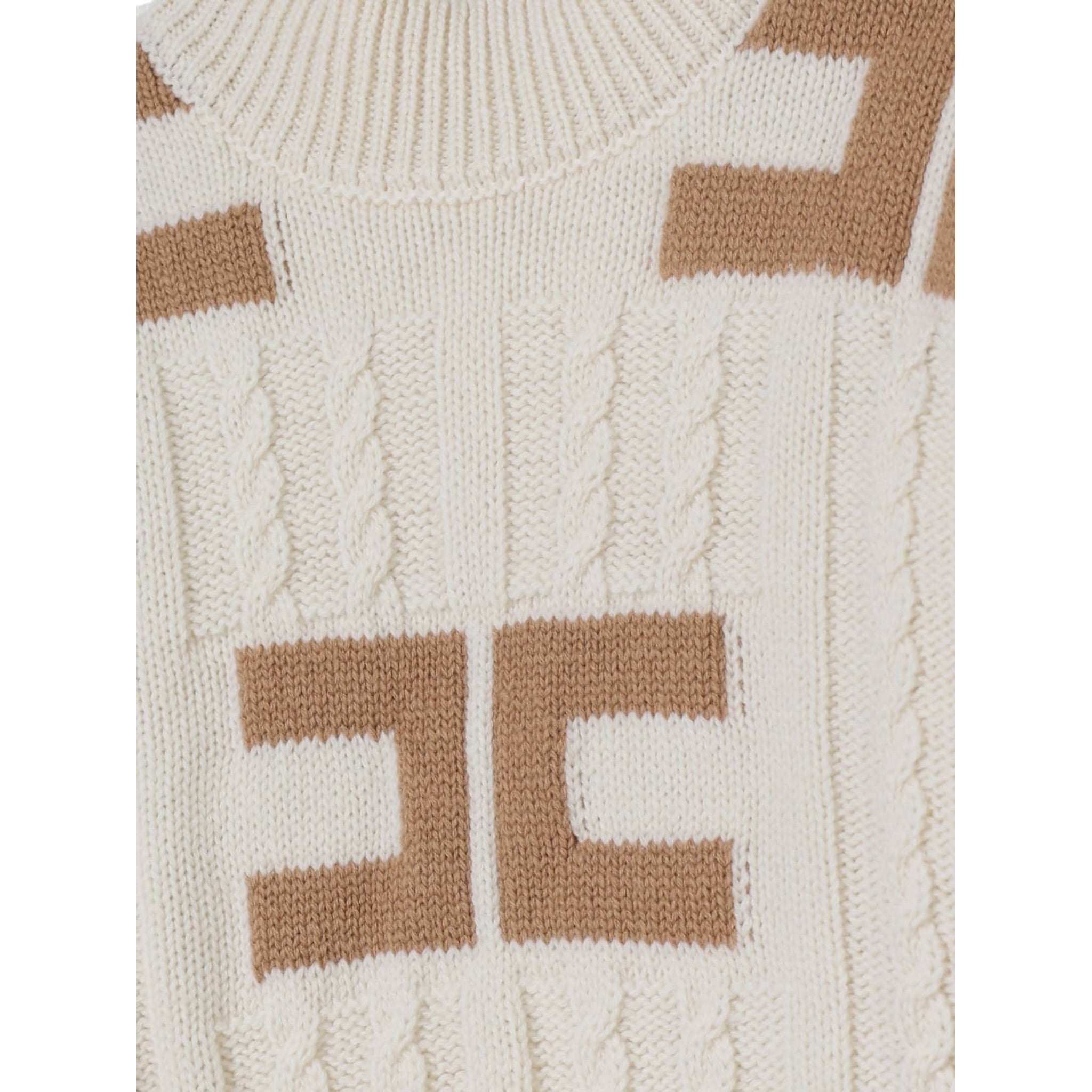 Elisabetta Franchi Maglia Mezzo Collo tinta unita Panna per Bambina EFMA171X PANNA ELISABETTA FRANCHI 