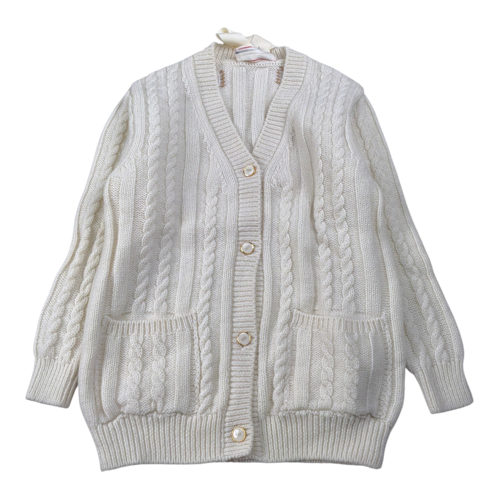 Elisabetta Franchi Cardigan tinta unita con Bottoni Panna per Bambina EFMA172 PANNA ELISABETTA FRANCHI 