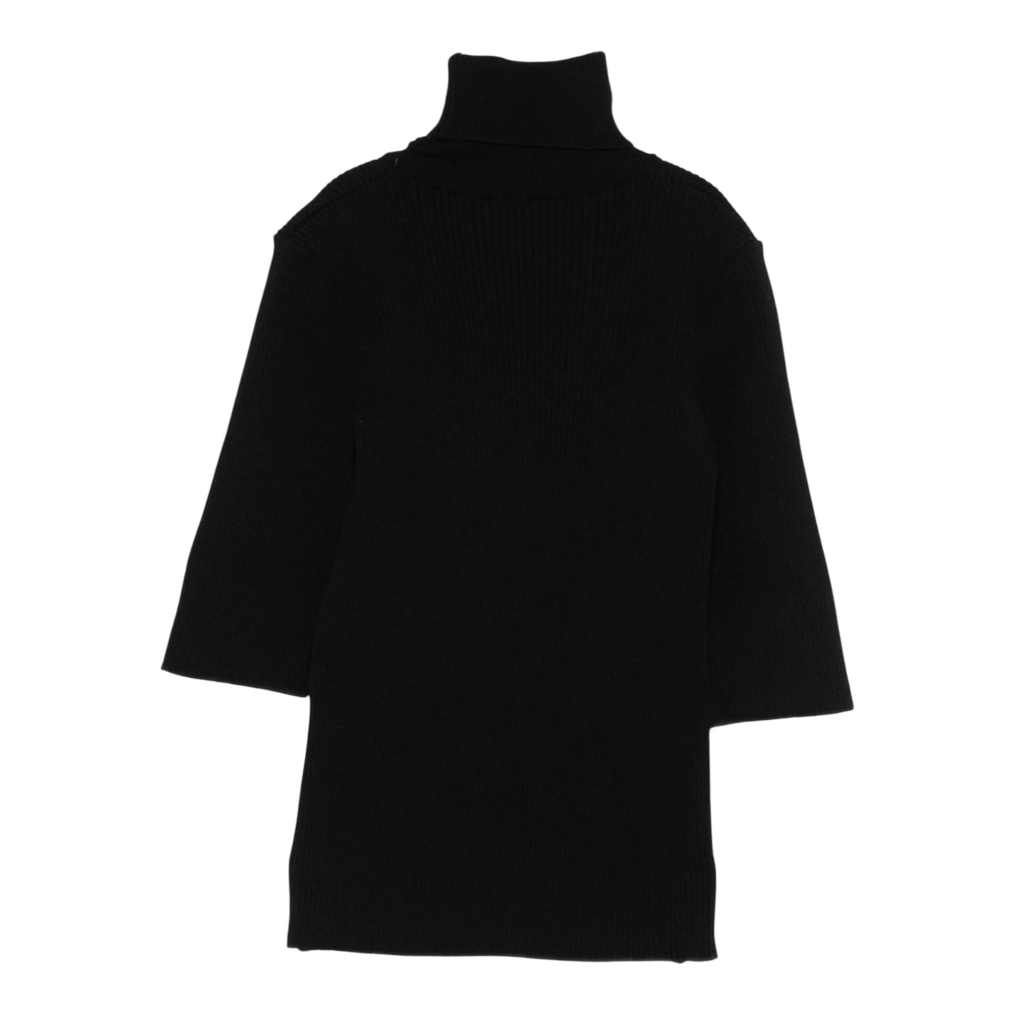 Elisabetta Franchi Maglia Collo Alto tinta unita con Logo Nero per Bambina EFMA176 NERO ELISABETTA FRANCHI 
