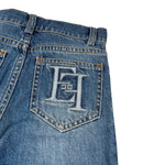 Elisabetta Franchi Jeans tinta unita con 5 Tasche Azzurro per Bambina EFPA290X AZZURRO ELISABETTA FRANCHI 