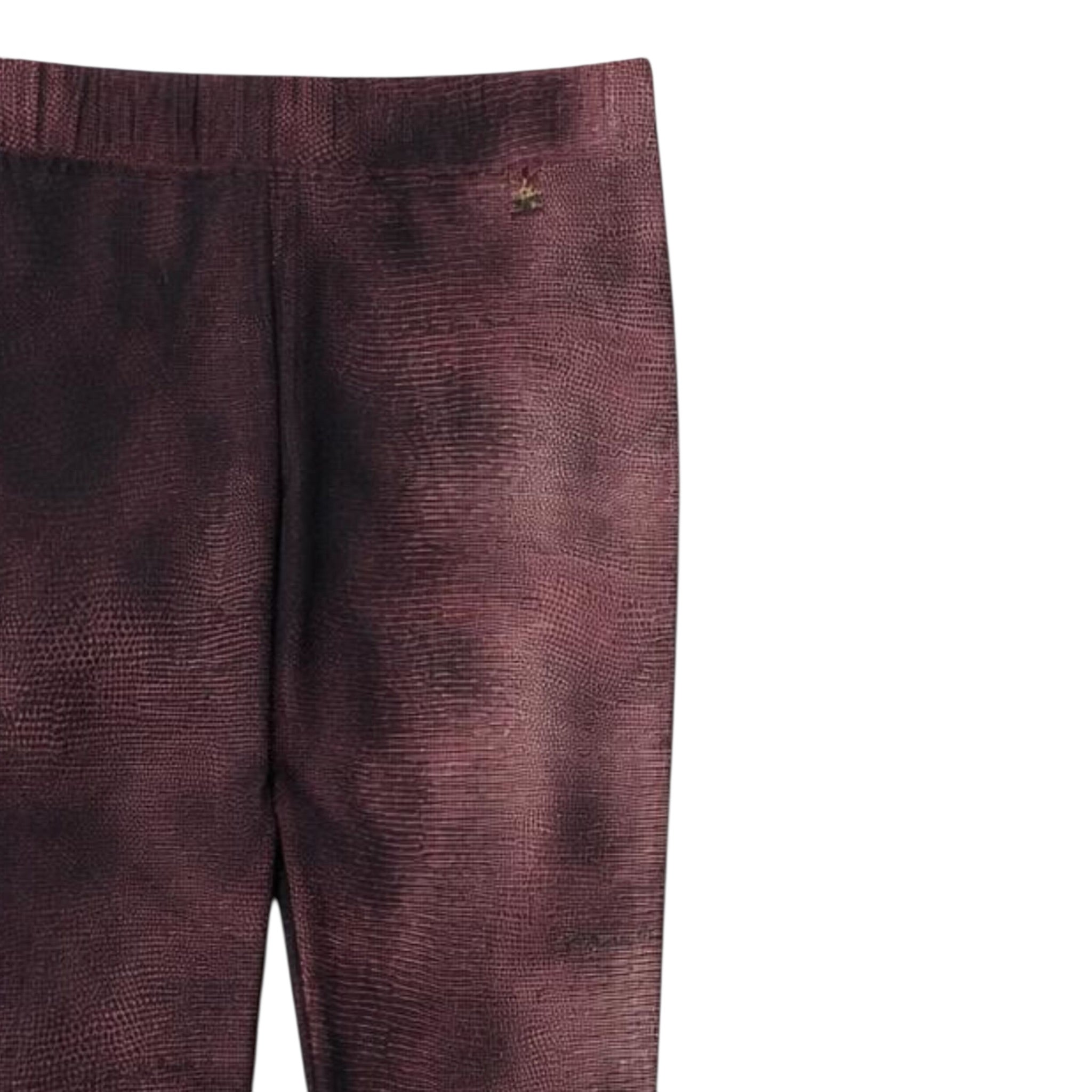 Elisabetta Franchi Leggins tinta unita con Fantasia Bordeaux per Bambina EFPA306 BORDEAUX ELISABETTA FRANCHI 